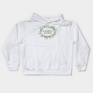 promoted to grandad Kids Hoodie